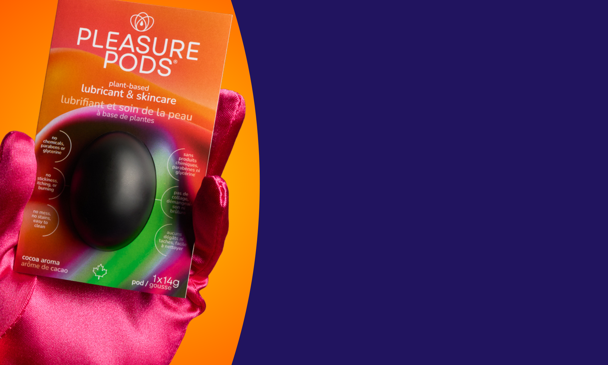 Pleasure Pods plant-based moisturizer and lubricant. Enjoyed by women experiencing vaginal dryness looking for a natural solution, and men seeking pleasure without the mess. Pleasure Pods are A Solid Multi-Use plant-based moisturizer & lubricant. Melts with body heat and stays where applied, not a liquid that squirts and runs away.