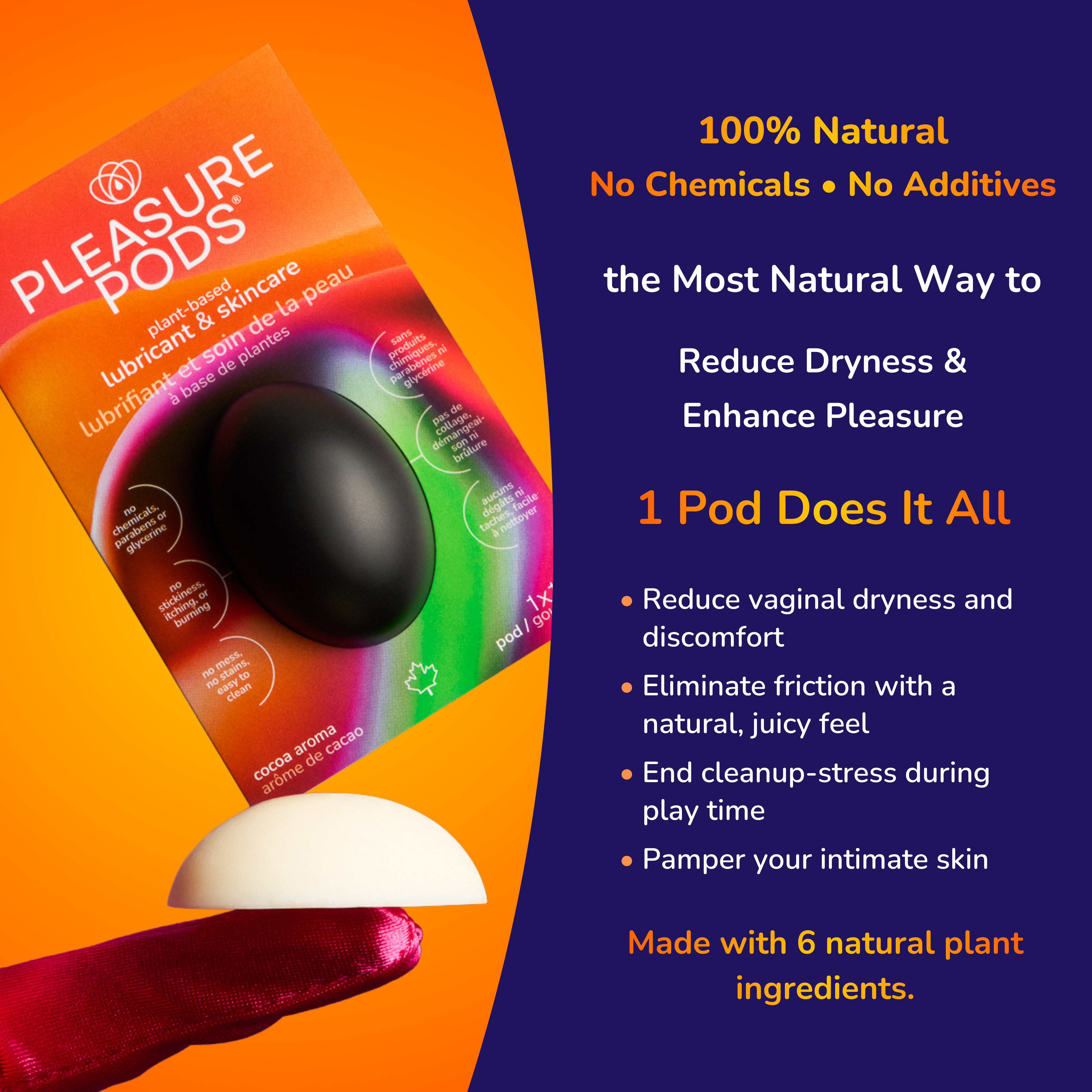 all natural plant-based moisturizer and lubricant - Pleasure Pods (CA)