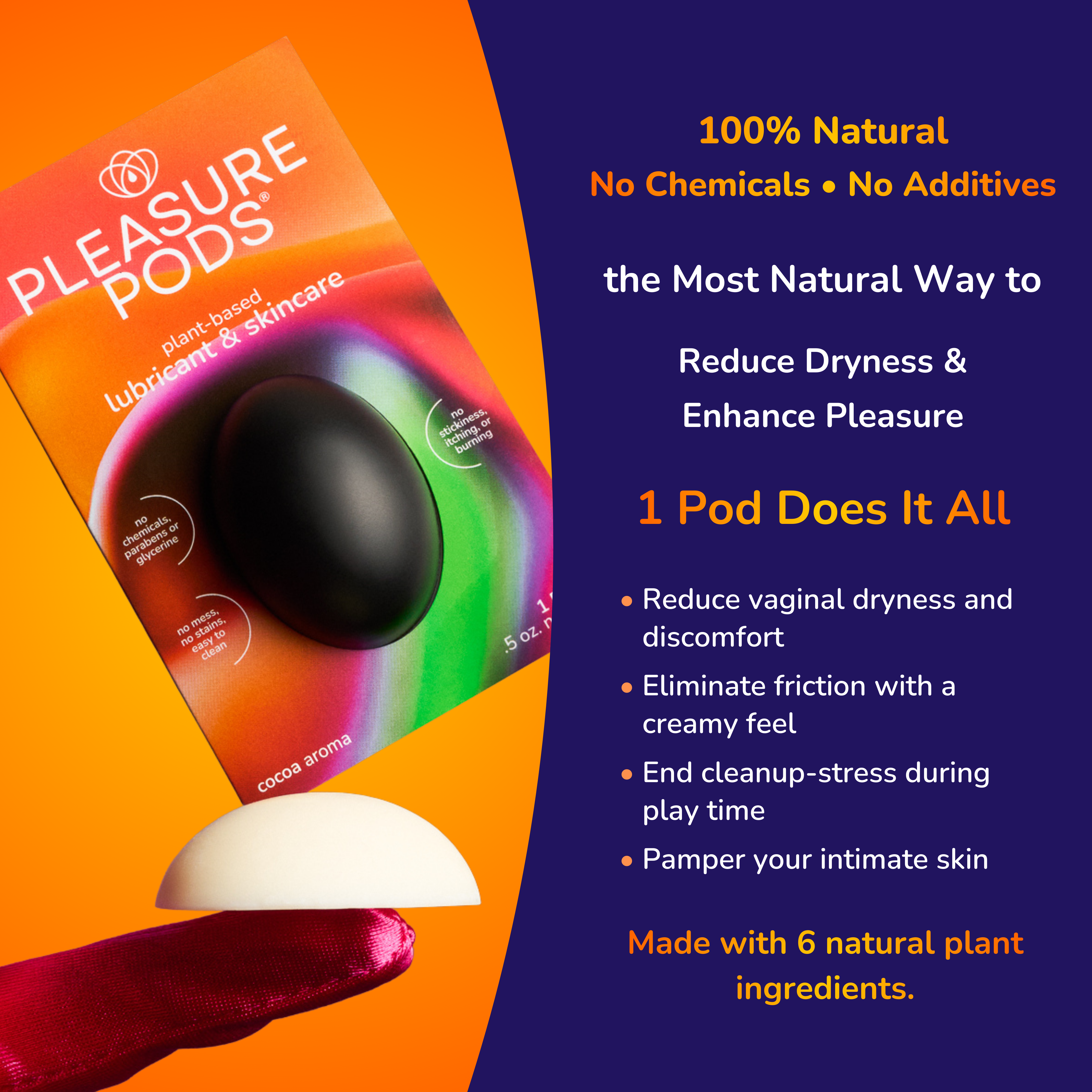 all natural plant-based moisturizer and lubricant - Pleasure Pods (US)