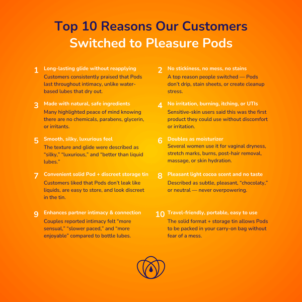 Top 10 Reasons Our Customers Switched To Pleasure Pods